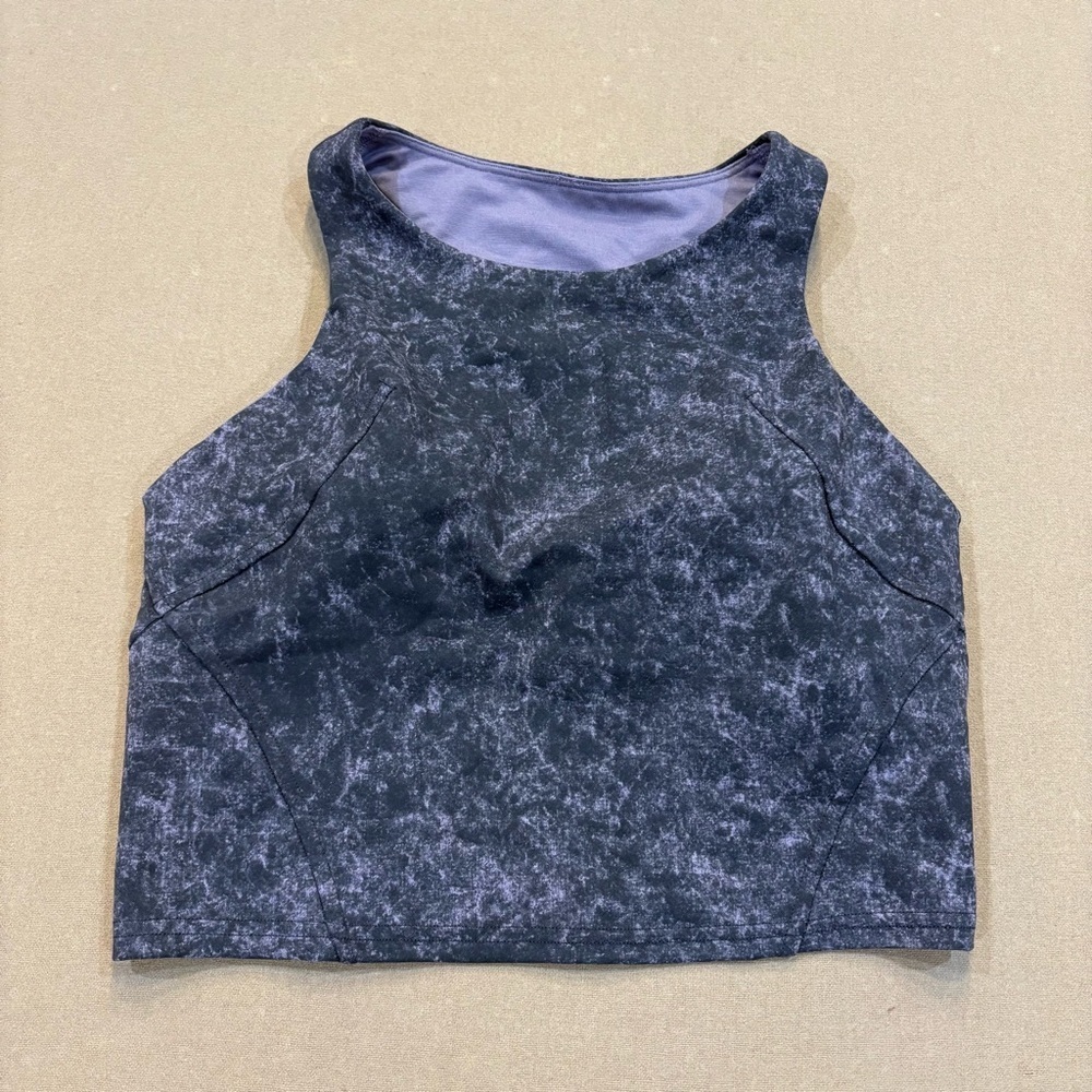 Lululemon Invigorate Training Tank Denim Wash Dusky Lavender Black Size 6